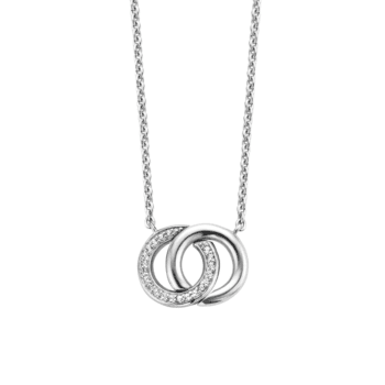 Ti Sento Milano Silver Interlocking Circles Pendant