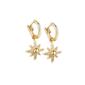 Newbridge Gold Star Drop Earrings