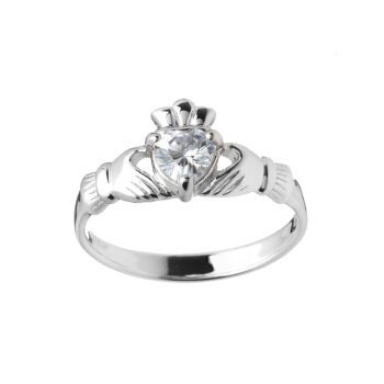 April Claddagh Birthstone Ring