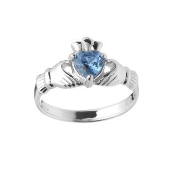 December Claddagh Birthstone Ring
