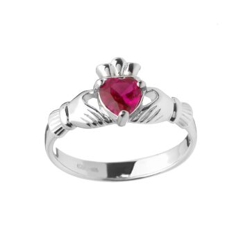 July Claddagh Birthstone Ring