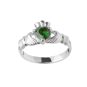 May Claddagh Birthstone Ring