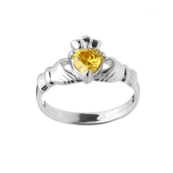 November Claddagh Birthstone Ring