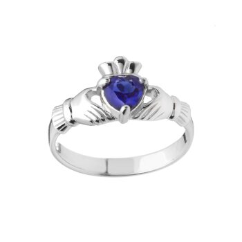 September Claddagh Birthstone Ring