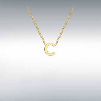 9ct Yellow Gold Mini Initial Pendant