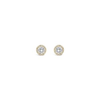 Absolute Gold Diamante Stud Earrings