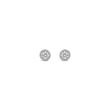 Absolute Silver Diamante Stud Earrings