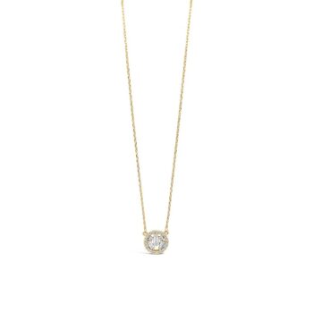 Absolute Gold Diamante Cluster Circle Necklace