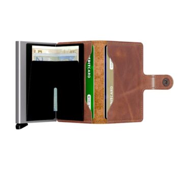 Mini Wallet Vintage Brown Leather