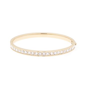 Ted Baker Yellow Gold Crystal Hinge Bangle