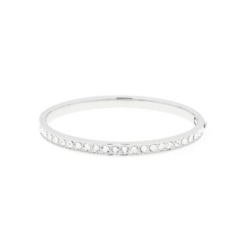 Ted Baker Silver Hinge Crystal Bangle