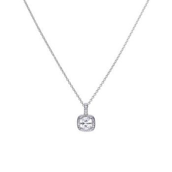 Diamonfire Solitaire and Pave Set Pendant