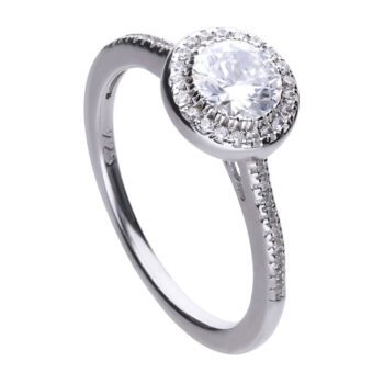 Diamonfire Round cluster and pave set ring