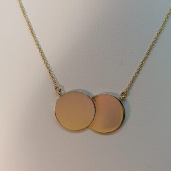 9ct Yellow Gold Double Disc Pendant