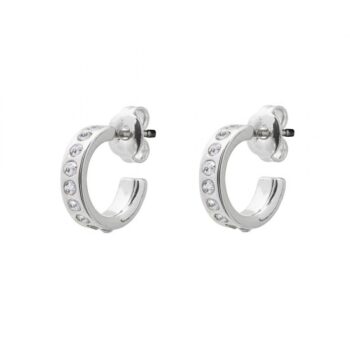 Ted Baker Silver Crystal Mini Hoop Earrings