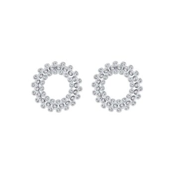 Crystal Aurora Earrings Silver