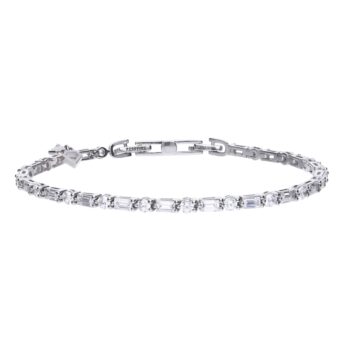 Diamonfire Baguette and Round Cut Zirconia Bracelet