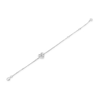 Absolute Kids Sterling Silver Heart with Cross Bracelet