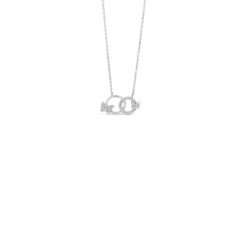 Absolute Sterling Silver Double Circle Butterfly Pendant