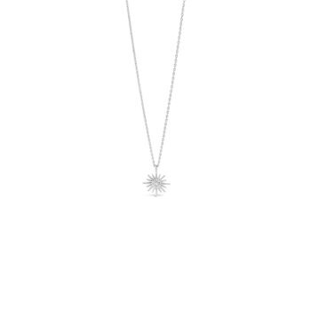 Absolute North Star Stone-Set Silver Necklace