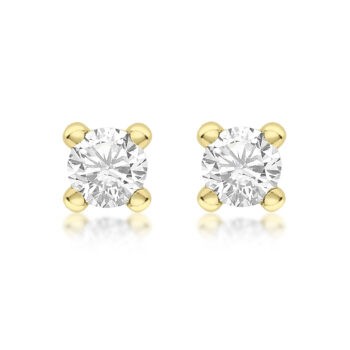 9ct Yellow Gold Cubic Zirconia Stud Earrings