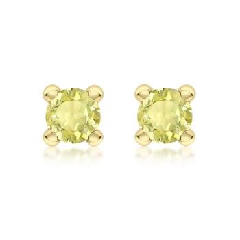 9ct Yellow Gold Citrine Stud Earrings