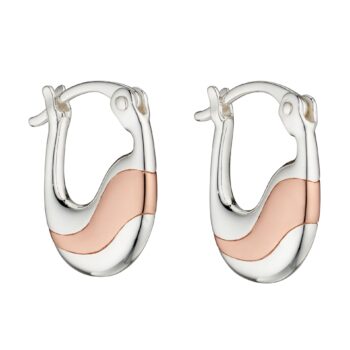 Oval Creole Hoops With Rose Gold Layers