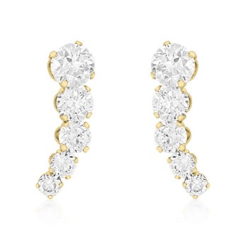 9ct Yellow Gold Comet Crawler Earring