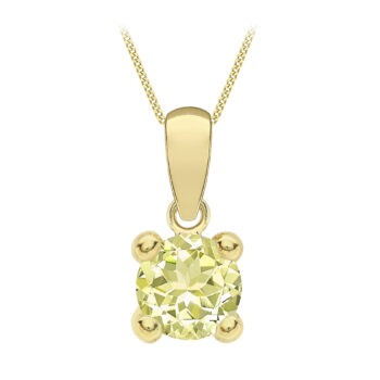 9ct Yellow Gold Peridot Pendant