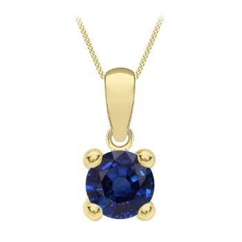 9ct Yellow Gold Sapphire Pendant