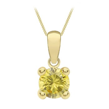 9ct Yellow Gold Citrine Pendant