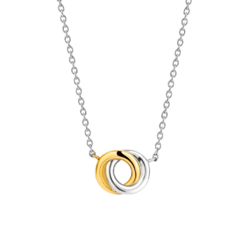 Ti Sento Milano Two-Tone Interlocking Circles Pendant