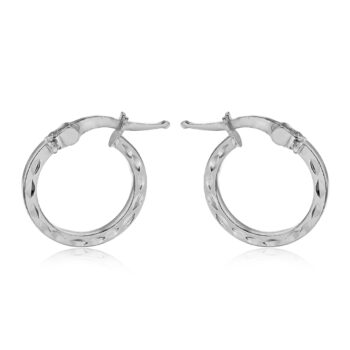 Sterling Silver Lino 10mm Hoop