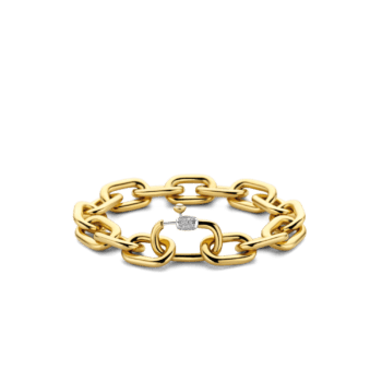 Ti Sento Milano Chunky Gold Plated Link Bracelet
