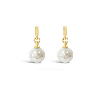 Absolute Yellow Gold Pearl Drop Earrings