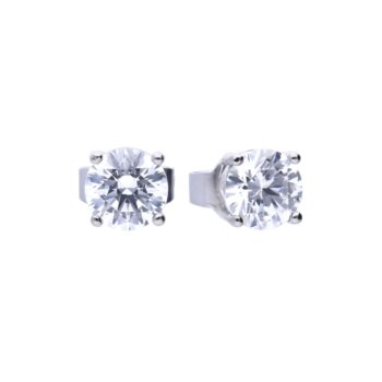 Diamonfire Four Claw 0.75ct Cubic Zirconia Stud Earrings