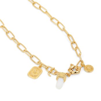 Newbridge Gold Plated Necklace with Opalite Charm