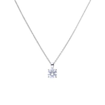 Diamonfire Four Claw Solitaire 2ct Cubic Zirconia Pendant