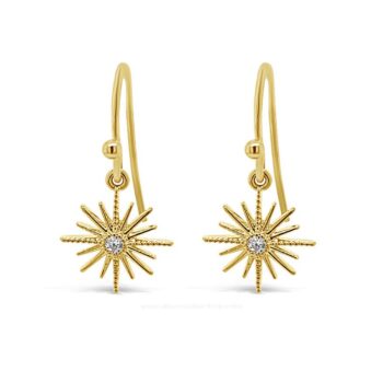Absolute North Star Gold Drop Earrings