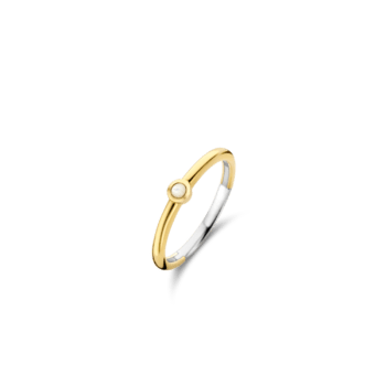 Ti Sento Milano Gold Plated Ring with Mother of Pearl