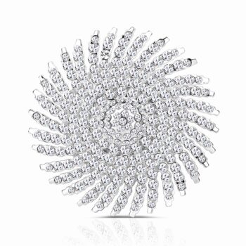 Newbridge Sunburst Brooch with Clear Stones
