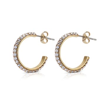 Newbridge Hoop Earrings with Golden Honey Stones