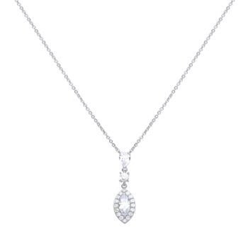 Diamonfire Marisque and Pave Cubic Zirconia Pendant