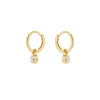 Ted Baker Gold Plated Huggie with Cubic Zirconia Drop