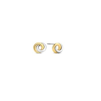 Ti Sento Milano Two-Tone Interlocking Circle Earrings