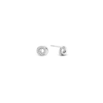 Ti Sento Milano Silver Interlocking Circle Earrings
