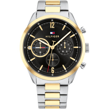 Tommy Hilfiger Gents Two-Tone Black Dial Watch