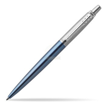 Parker Jotter Waterloo Blue Chrome Colour Trim Ballpoint Pen