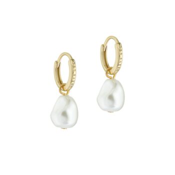Ted Baker Gold Pearl Hoop Earring