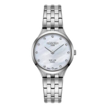Roamer Ladies Silver Slim-Line Diamond Ronda